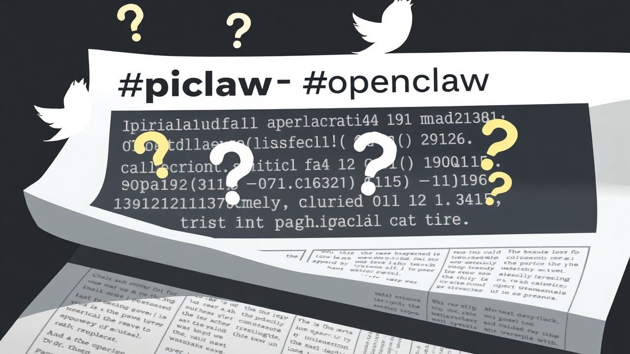 Rui Carmo teilt mysteriöses "#piclaw #openclaw" Bild